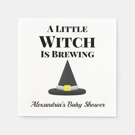 Little Hexe braut Halloween-Schwangerschaft Serviette (Vorderseite)