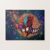 Little Hexe mit Cat Halloween Art Puzzle (Horizontal)
