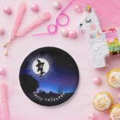 Little Hexe Vollmond Night Happy Halloween Party Pappteller (Party)