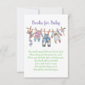 Little Hippie Tye Dye Clothesline Books for Baby Einladung (Vorderseite)
