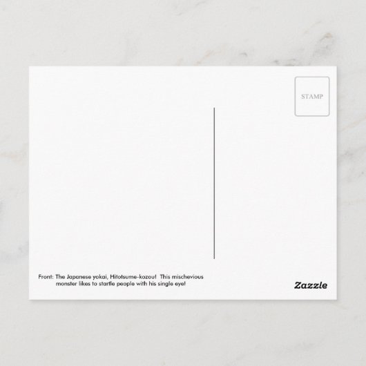 Little Hitotsume-kozou Yokai Postkarte (Rückseite)
