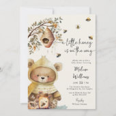 Little Honey Bear Foto Baby Shower Einladung (Vorderseite)