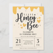 Little Honey Bee 1. Geburtstag Party Einladung (Vorderseite)
