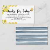 Little Honey Bee Baby Shower Book Card Begleitkarte (Vorne/Hinten)