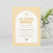 Little Honey Bee Baby Shower Einladung (Stehend Vorderseite)