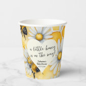 Little Honey Bee Comb Daisy Spring Baby Shower Pappbecher (Vorderseite)