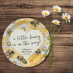 Little Honey Bee Comb Daisy Spring Baby Shower Pappteller