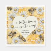 Little Honey Bee Comb Daisy Spring Baby Shower Serviette (Vorderseite)