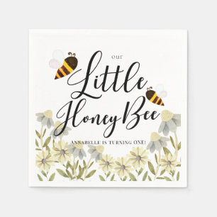 Little Honey Bee Daisy Girl Birthday Serviette