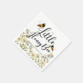 Little Honey Bee Daisy Girl Birthday Serviette (Ecke)