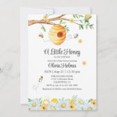 "Little Honey Bee" Einladung zur Kinderdusche (Vorderseite)