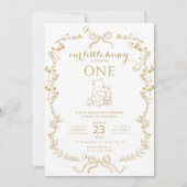 Little Honey Bee First Birthday Invitation Einladung (Vorderseite)