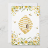 Little Honey Bee Floral Baby Shower Invite Einladung (Rückseite)