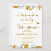 Little Honey Bee Theme Kinderdusche Einladung (Vorderseite)