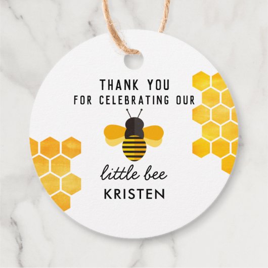 Little Honey Bee Vielen Dank für Ihre Unterstützun Geschenkanhänger (Rückseite)
