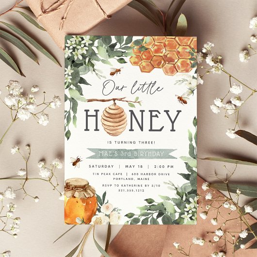 Little Honey | Bewuchs Kindergeburtstag Party Einladung