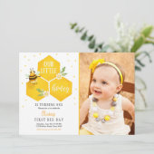 Little Honey Birthday Einladung Biene Day Bee Part (Stehend Vorderseite)