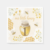 Little Honey Birthday Paper Napkins Serviette (Vorderseite)