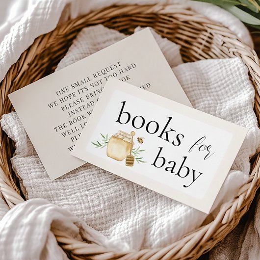 Little Honey Books For Baby Bee Baby Shower Begleitkarte