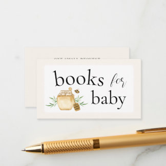 Little Honey Books For Baby Bee Baby Shower  Begleitkarte