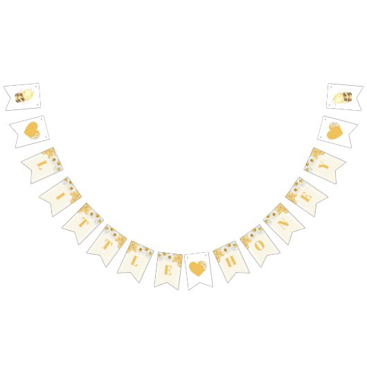 Little Honey Bumblebee Bee Baby Shower Sprinkle Wimpelkette (Alle)