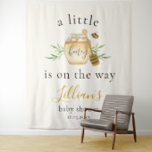Little Honey On The Way Bee Baby Shower Backdrop Wandteppich (Beispiel)