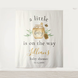 Little Honey On The Way Bee Baby Shower Backdrop Wandteppich