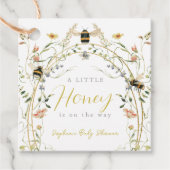 Little Honey Wildflower Bee Baby Shower Geschenkanhänger (Vorderseite)