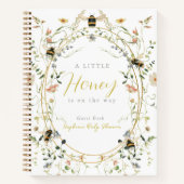 Little Honey Wildflower Bee Baby Shower Guest Book Notizblock (Vorderseite)