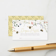 Little Honey Wildflower Bee Diaper Raffle Ticket