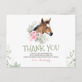 Little Horse Birthday Vielen Dank Postkarte