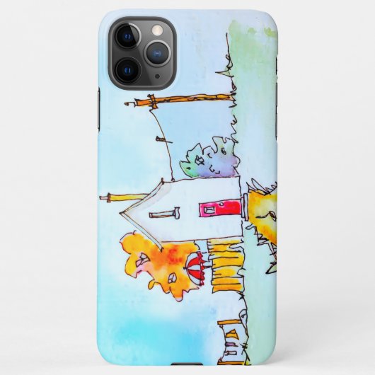 Little House With Washing iPhone Hülle (Rückseite)