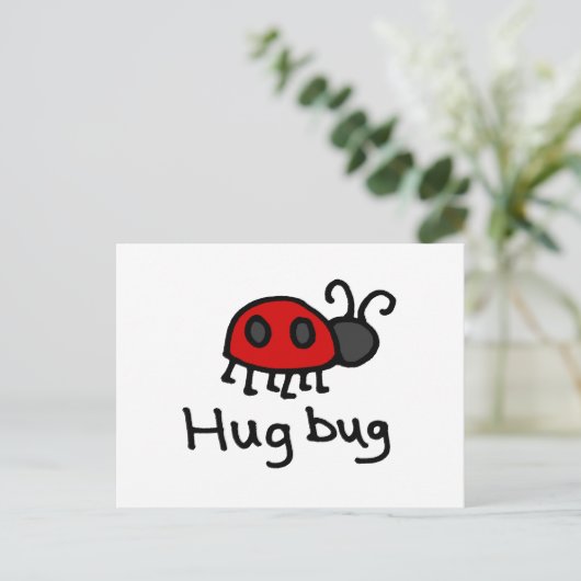 Little Hug Bug Postkarte (Stehend Vorderseite)