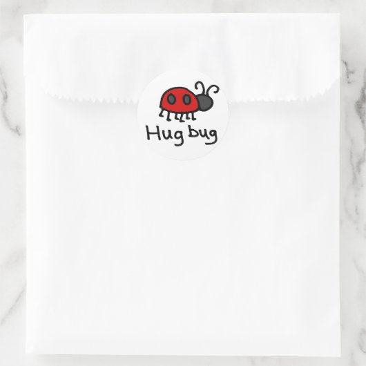 Little Hug Bug Runder Aufkleber (Tasche)