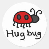 Little Hug Bug Runder Aufkleber (Vorderseite)