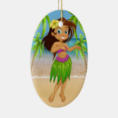 Little Hula Dancer Keramik Ornament (Rechts)