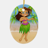 Little Hula Dancer Keramik Ornament (Vorne)