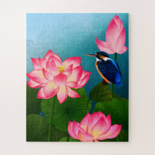 Little Hummingbird und mit großen Blume Puzzle