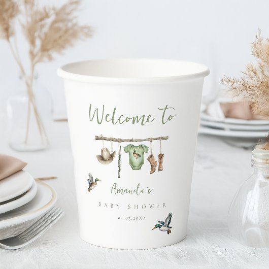 Little Hunter Baby Dusche Pappbecher