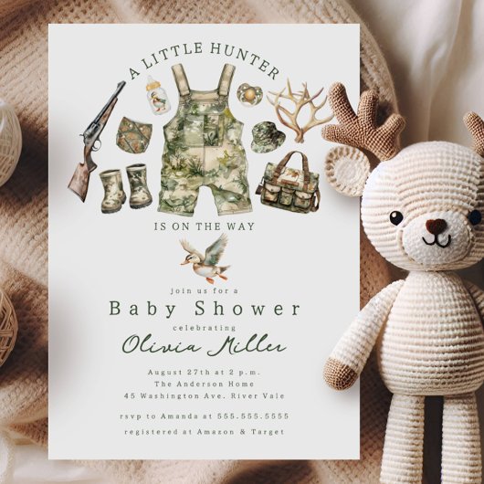 Little Hunter Baby Shower Invitation Einladung