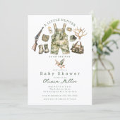 Little Hunter Baby Shower Invitation Einladung (Stehend Vorderseite)