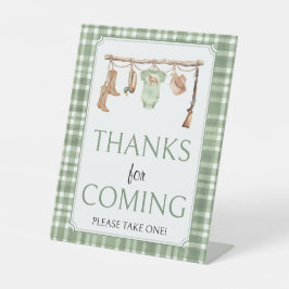 Little hunter Baby Shower Thanks for coming Sockelschild