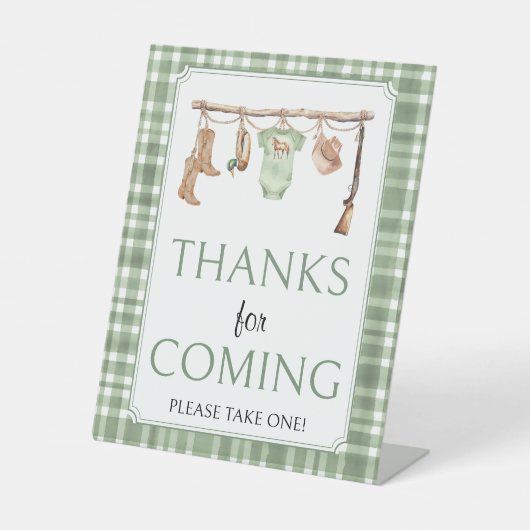 Little hunter Baby Shower Thanks for coming Sockelschild (Vorderseite)