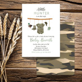 Little Hunter Duck Camouflage Rustic Baby Dusche Einladung