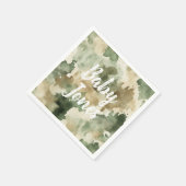 Little Hunter Duck Hunting Camo Boy Baby Shower Serviette (Ecke)