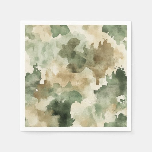 Little Hunter Duck or Deer Hunting Camo Boy Serviette (Vorderseite)