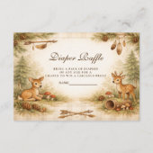 Little Hunter Woodland Deer Diapper Raffle Begleitkarte (Vorderseite)