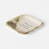 Little Hunter Woodland Keepsake Baby Shower Pappteller (Gewinkelt)