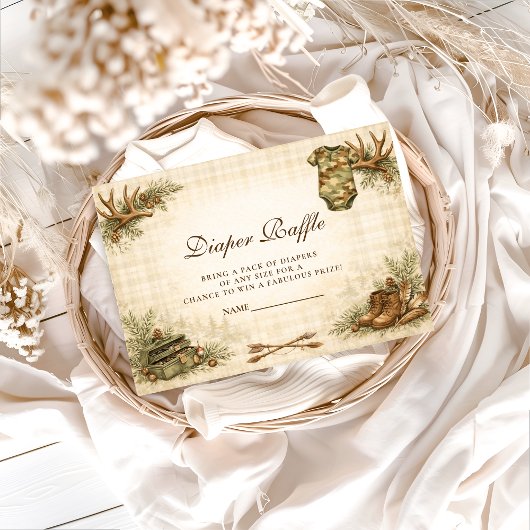 Little Hunter Woodland Keepsake Diapper Raffle Begleitkarte