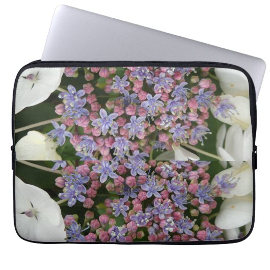 Little Hydrangea Flowers Muster Laptop Sleeve (Vorderseite)